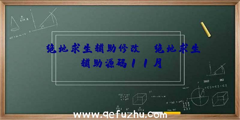 「绝地求生辅助修改」|绝地求生辅助源码11月